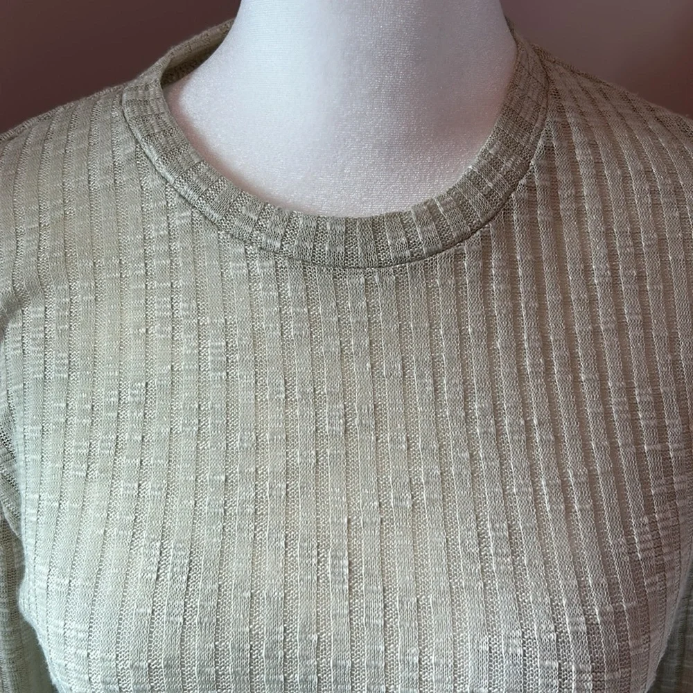 NWT Intimately Free People Aura Layering Top Semi Sheer Long Sleeve Small